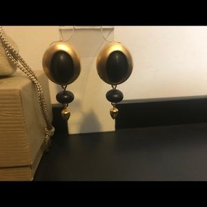 💯% Authentic Givenchy Black Gold Earrings